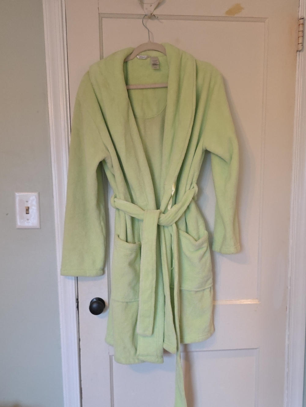 Adonna Plush Bathrobe Robe  in Light Green